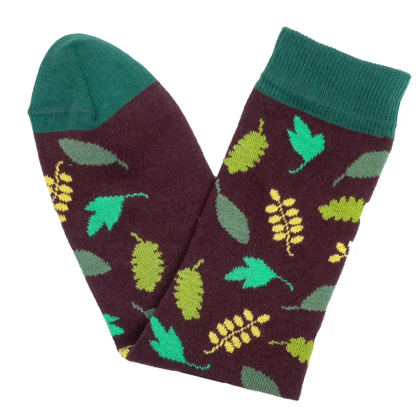 Men Natural World Hojas Socks